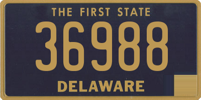 DE license plate 36988