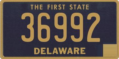 DE license plate 36992