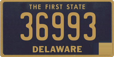 DE license plate 36993