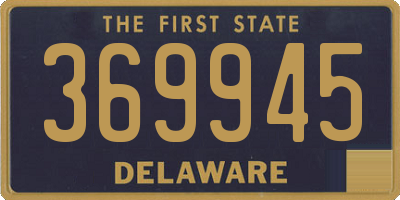 DE license plate 369945