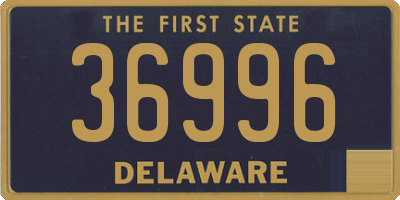 DE license plate 36996