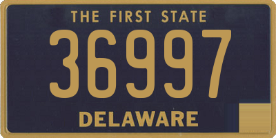 DE license plate 36997