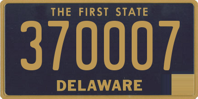 DE license plate 370007