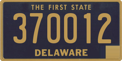 DE license plate 370012