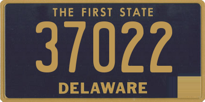 DE license plate 37022