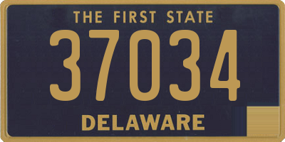 DE license plate 37034