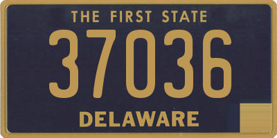 DE license plate 37036