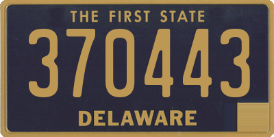DE license plate 370443