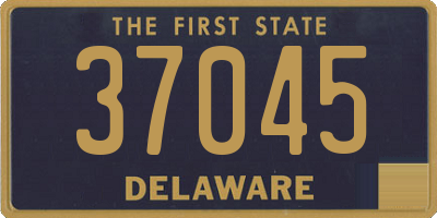 DE license plate 37045