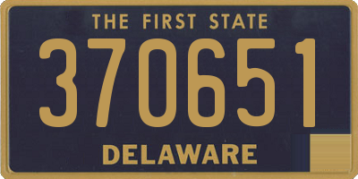 DE license plate 370651