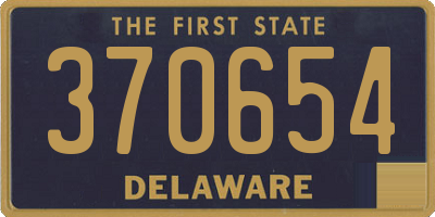 DE license plate 370654