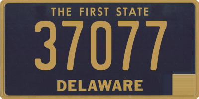 DE license plate 37077