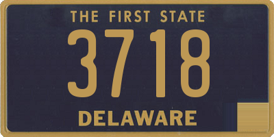 DE license plate 3718