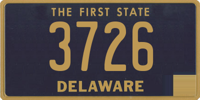 DE license plate 3726