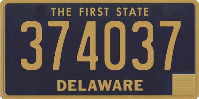 DE license plate 374037