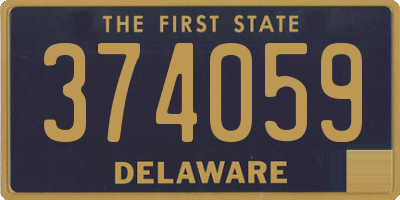DE license plate 374059