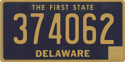 DE license plate 374062