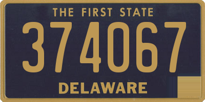 DE license plate 374067