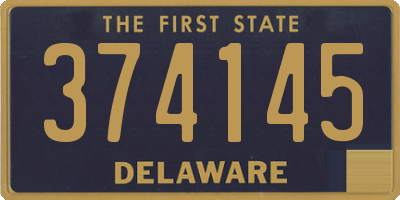 DE license plate 374145