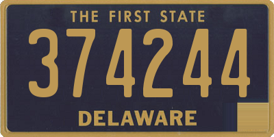 DE license plate 374244