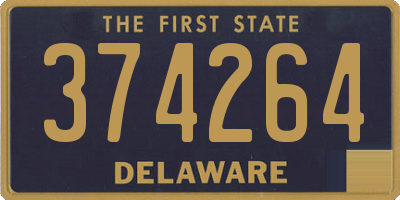 DE license plate 374264