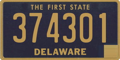 DE license plate 374301