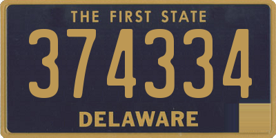 DE license plate 374334