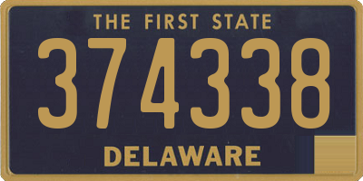 DE license plate 374338