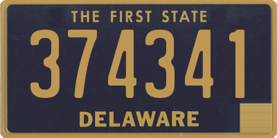 DE license plate 374341