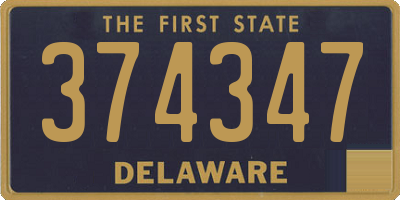 DE license plate 374347