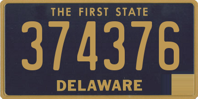 DE license plate 374376