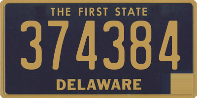DE license plate 374384