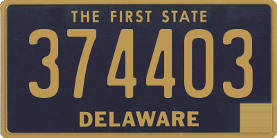 DE license plate 374403