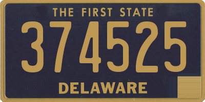 DE license plate 374525