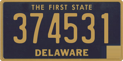DE license plate 374531