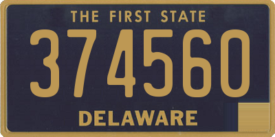 DE license plate 374560
