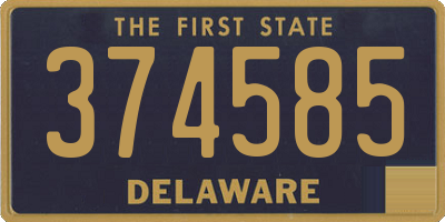 DE license plate 374585