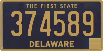 DE license plate 374589
