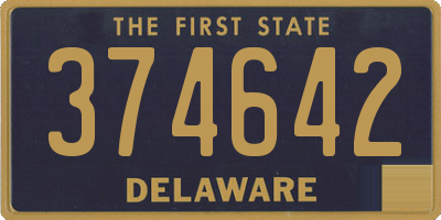 DE license plate 374642
