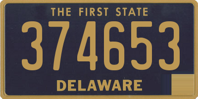 DE license plate 374653