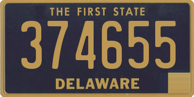DE license plate 374655