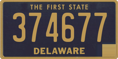 DE license plate 374677