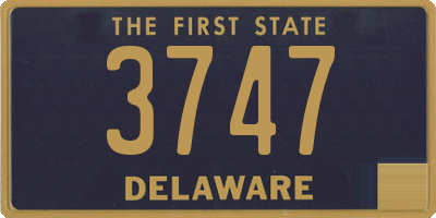 DE license plate 3747