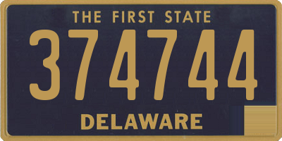 DE license plate 374744