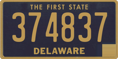 DE license plate 374837