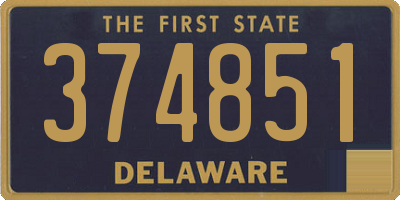 DE license plate 374851