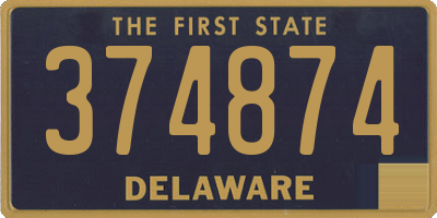 DE license plate 374874
