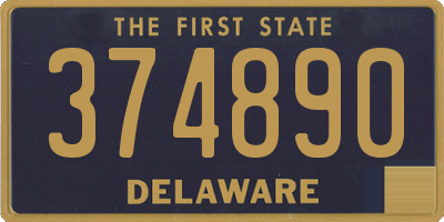 DE license plate 374890