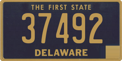 DE license plate 37492
