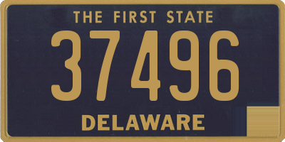 DE license plate 37496